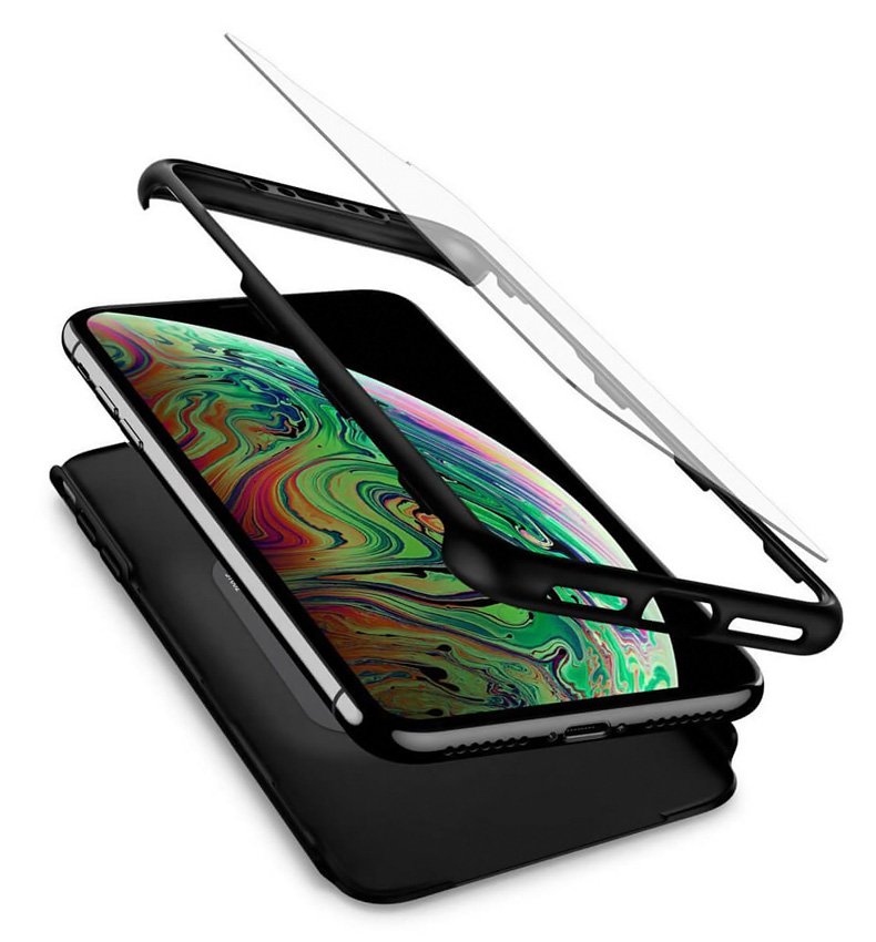 POWERTECH Θήκη Body 360° Tempered Glass, Huawei Y5 2019/Honor 8S, μαύρη 1344 - Image 2