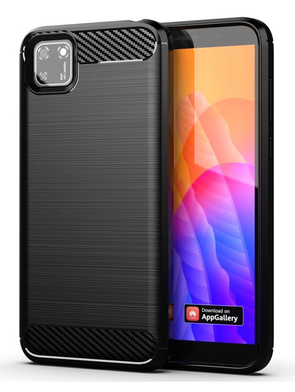 POWERTECH Θήκη Carbon Flex , Huawei Y5p, μαύρη 1925