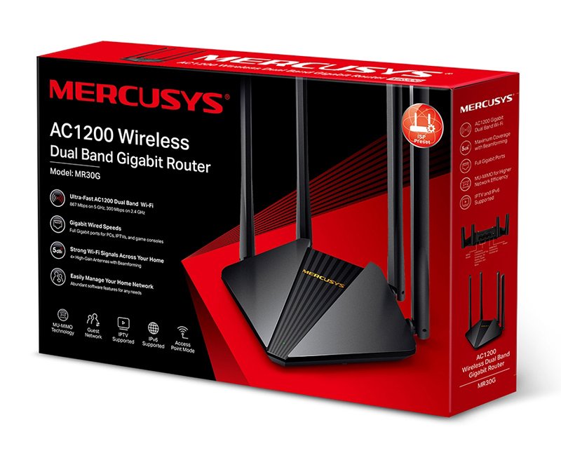 wireless Gigabit router, Wi-Fi 1200Mbps AC1200, Ver. 1.0 3545 Router 5