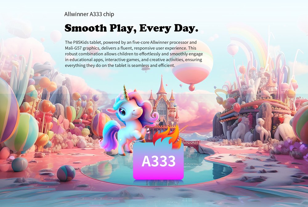 tablet Kids, 8", 3/64GB, Android 15, 5000mAh, roz 8