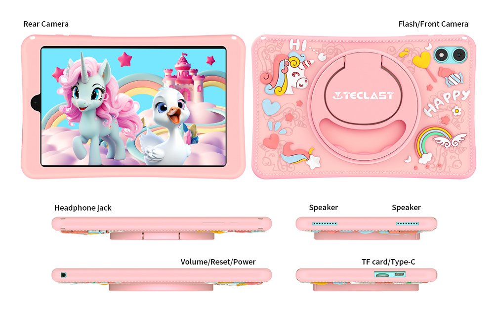tablet Kids, 8", 3/64GB, Android 15, 5000mAh, roz 8