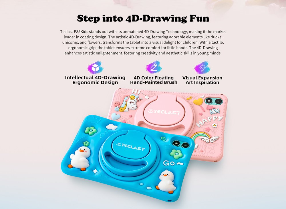 tablet Kids, 8", 3/64GB, Android 15, 5000mAh, roz 8