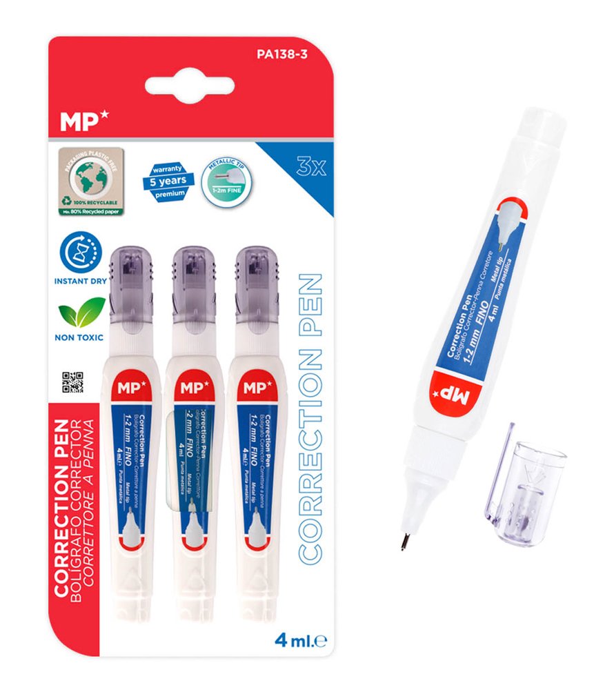 set diorthotiko stylo, 1-2mm, 4ml, 3tmch Diorthotiko 1