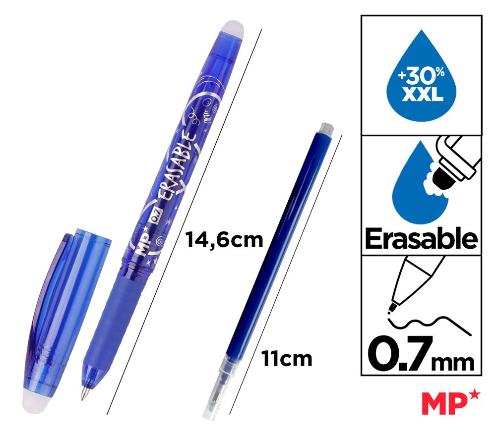 stylo diarkeias me antallaktiko melani, erasable, 0.7mm, mple Stylo 2