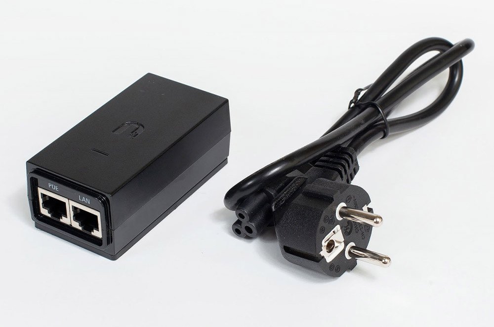 Gigabit PoE Adapter, 24V, 0.5A 12W, me power cable 1218 0 2