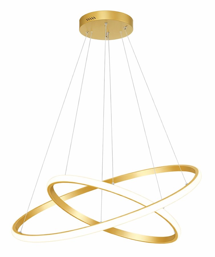 POWERTECH LED φωτιστικό οροφής PT-1528, 40W, 4000K, Φ60x120cm, χρυσό