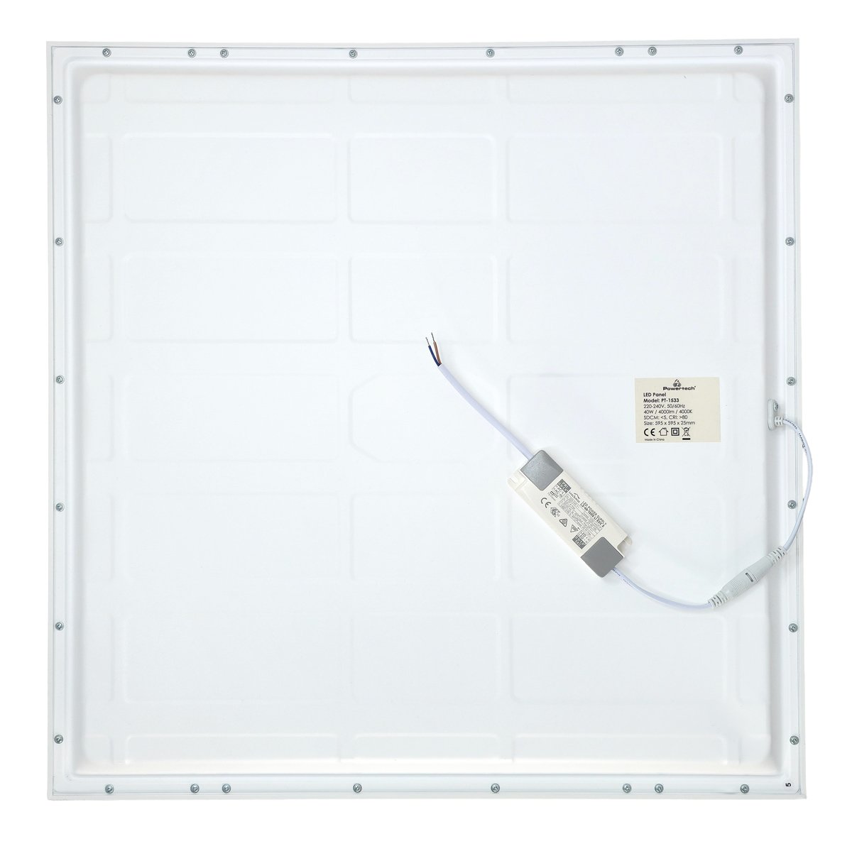 LED panel pseydorofis, 40W, 59.5x59.5cm, tetragono, 4000K, 4000lm, leyko Panel