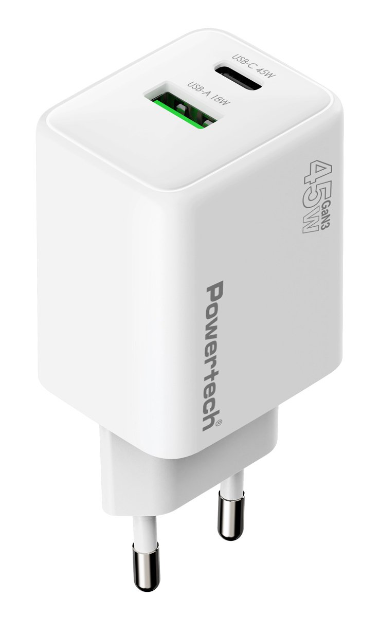 fortistis toichoy, USB/USB-C, 45W, GaN, AVS, leykos 2