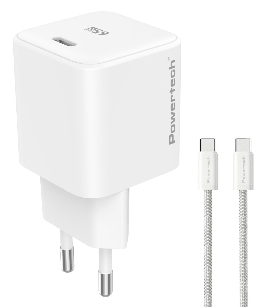fortistis toichoy me kalodio, USB-C, 65W, GaN, AVS, leykos 1