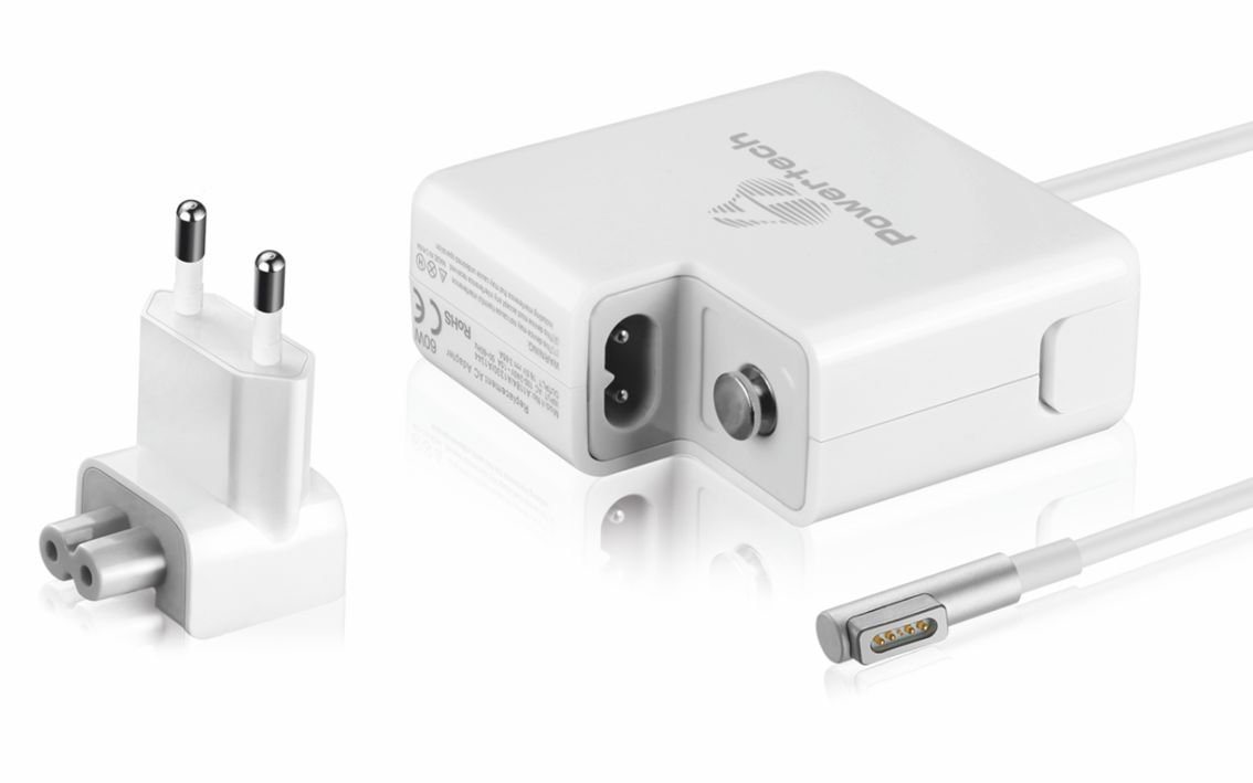 POWERTECH τροφοδοτικό laptop  για Apple, 60W, 16.5V/3.65A, λευκό 580