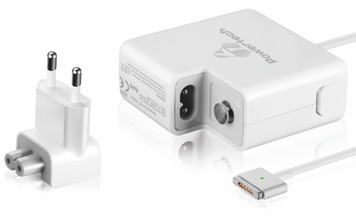 POWERTECH τροφοδοτικό laptop  για Apple, 60W, 16.5V/3.65A, λευκό 581