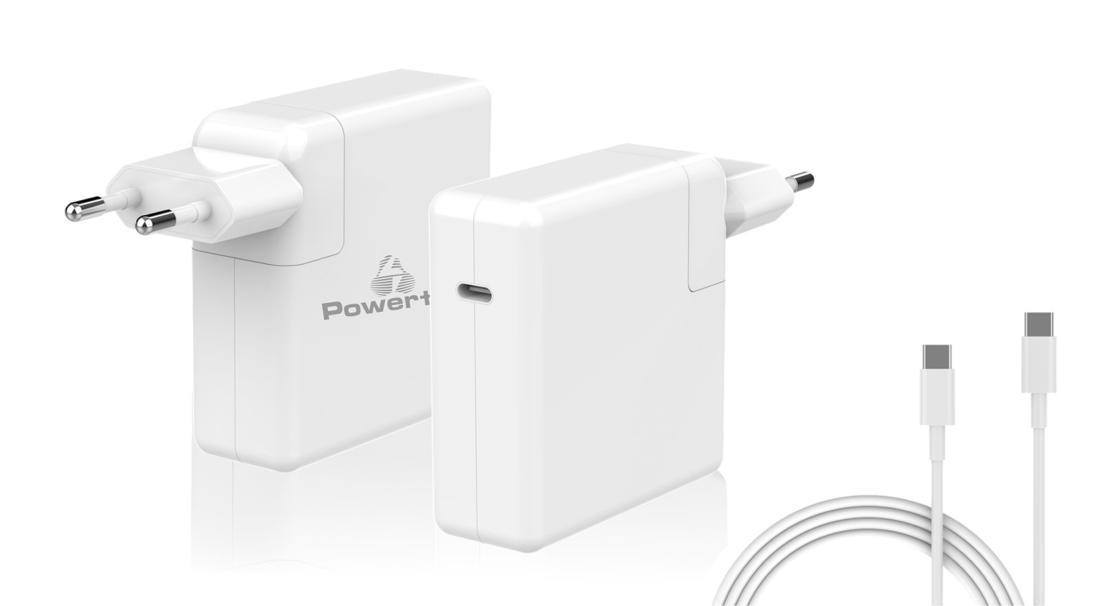 POWERTECH Φορτιστής laptop  για Apple, USB Type-C PD, 61W, λευκό 1002