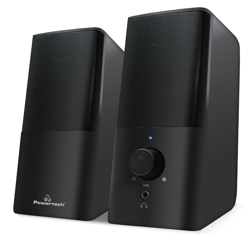 POWERTECH ηχεία Premium sound , 2x 3W, 3.5mm, μαύρα 1880