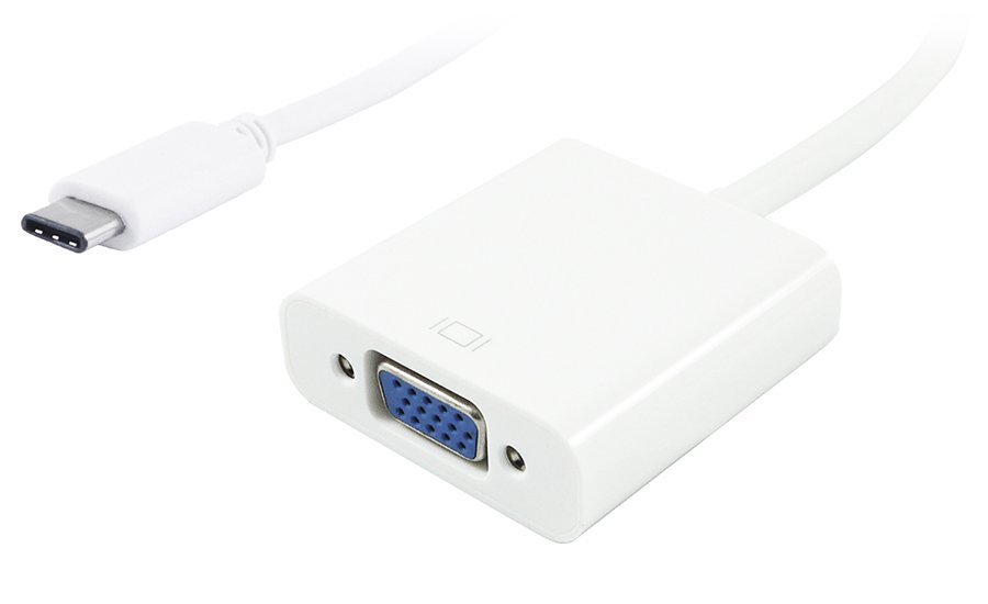 antaptoras USB Type-C se VGA, Full HD, leyko 1606 USB-C
