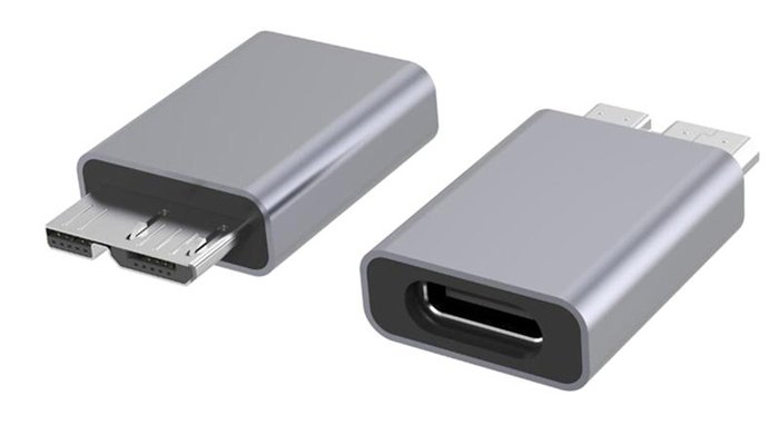 POWERTECH αντάπτορας USB 3.0 Micro B σε USB-C , 5Gbps, γκρι 3301