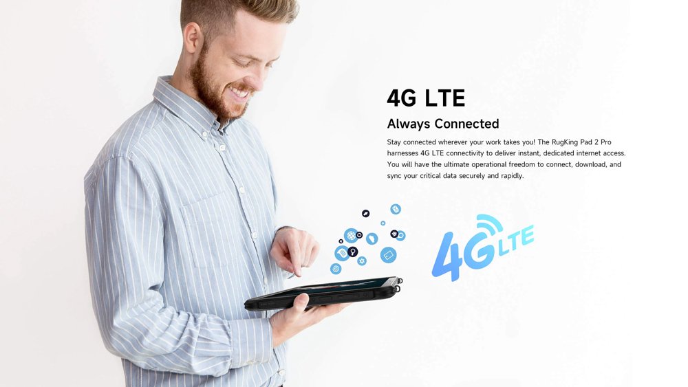 tablet ugKing Pad 2 Pro, 10.1", 8/256GB, 10200mAh, IP68/IP69K/MIL-STD-810H, 4G, mayro 10.1"