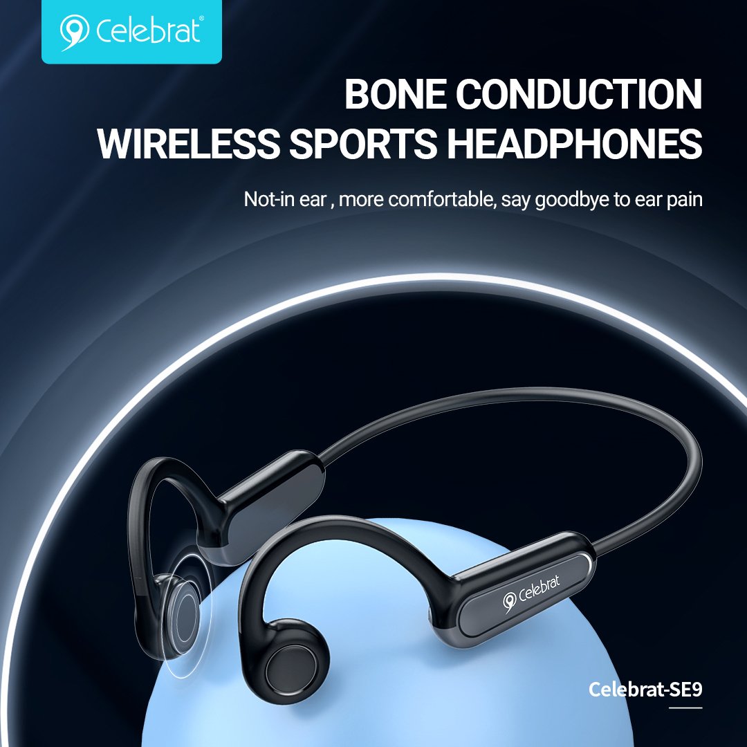 neckband earphones SE9, OWS Bone Conduction, 16.3mm, 180mAh, mayra Bluetooth