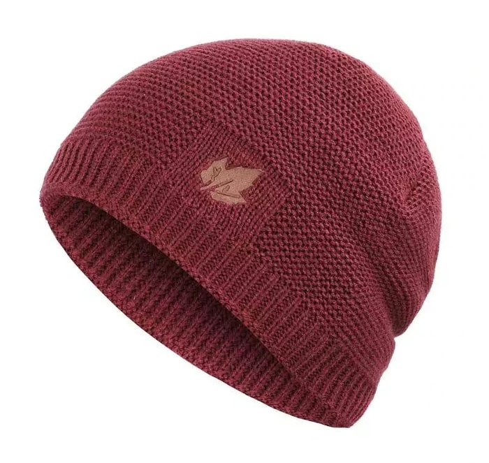 Πλεκτός σκούφος beanie , unisex, μπορντό 3043