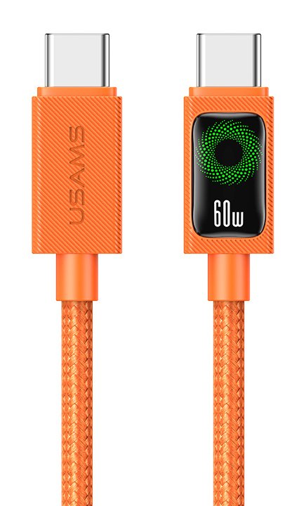 kalodio USB-C, 60W, 480Mbps, 1.2m, portokali 60 watt