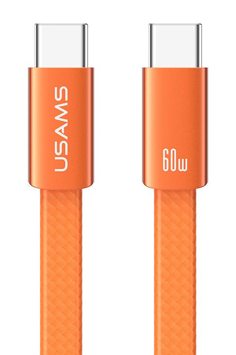 kalodio USB-C, 60W, 480Mbps, flat, 1.2m, portokali 60 watt