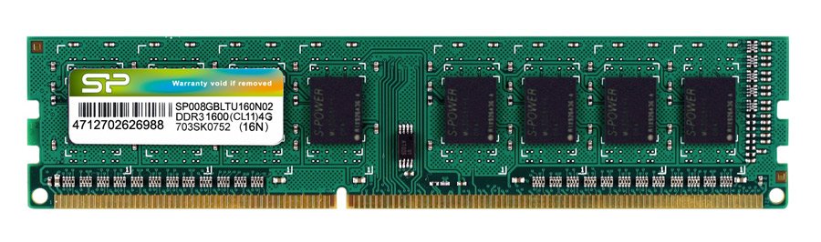 SILICON POWER μνήμη RAM 8GB DDR3, 1600MHz PC3-12800, 1.5V 870