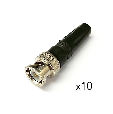 Βύσμα BNC male για ομοαξονικά καλώδια CC-100/CC-200/RG-59, 10τμχ 958