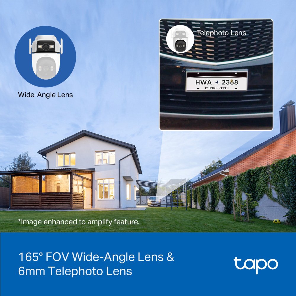 smart kamera Tapo C545D, dual lens, 2K/3MP, WiFi, PTZ, IP66, V1.0 outdoor