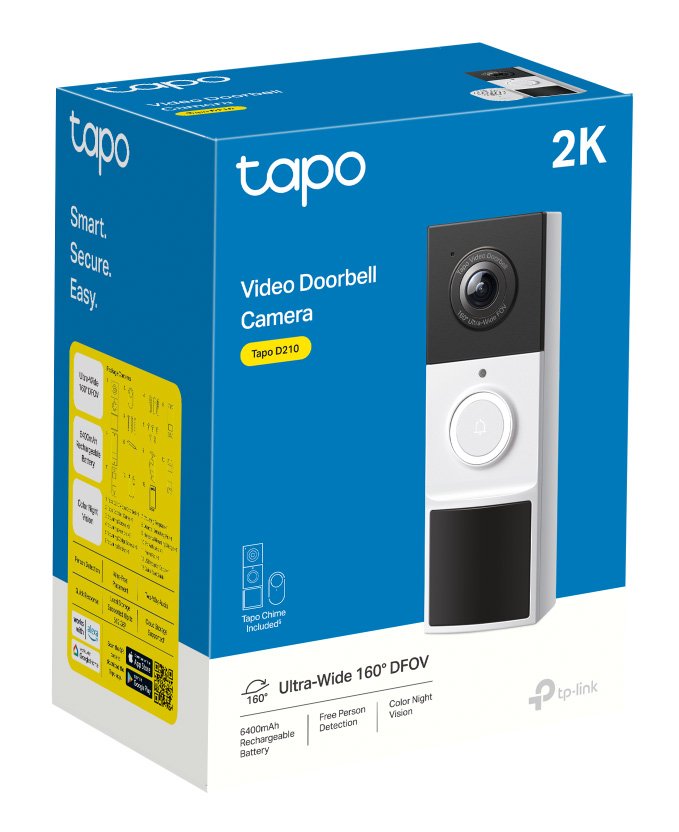 TP-LINK smart κουδούνι με κάμερα Tapo D210, 2K/3MP, WiFi, 6400mAh, IP65, V2.0 - Image 9
