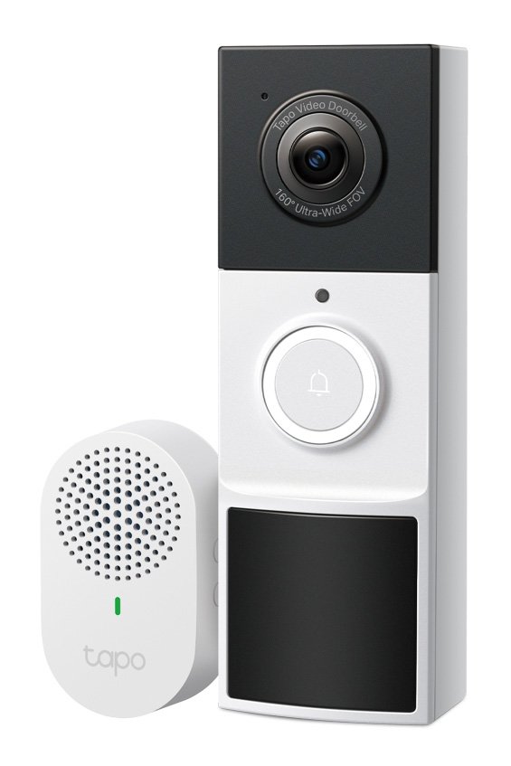 TP-LINK smart κουδούνι με κάμερα Tapo D210, 2K/3MP, WiFi, 6400mAh, IP65, V2.0