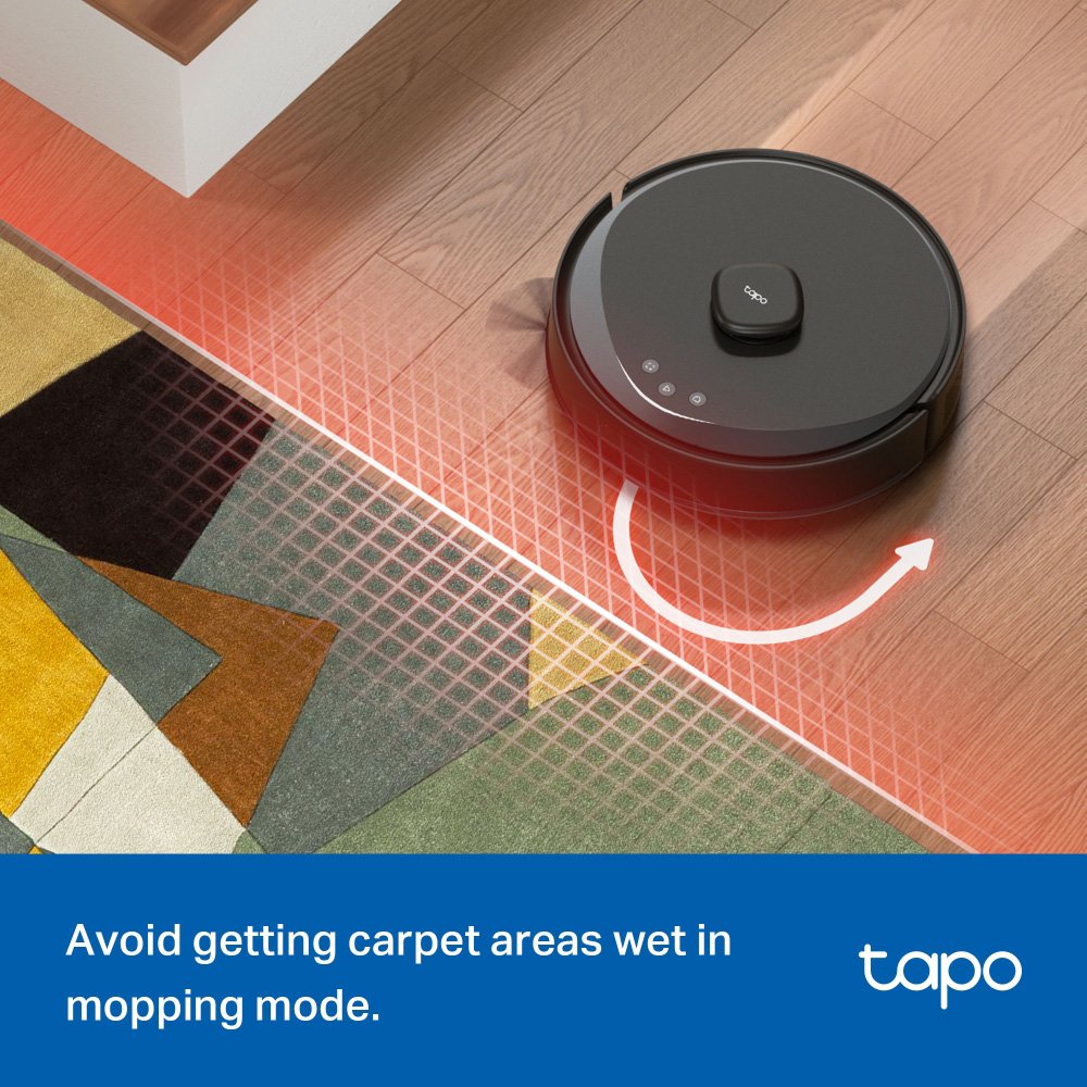 TP-LINK ρομποτική σκούπα Tapo RV30 Max Plus για σκούπισμα & σφουγγάρισμα, με χαρτογράφηση, WiFi, μαύρη, V1.0 - Image 8