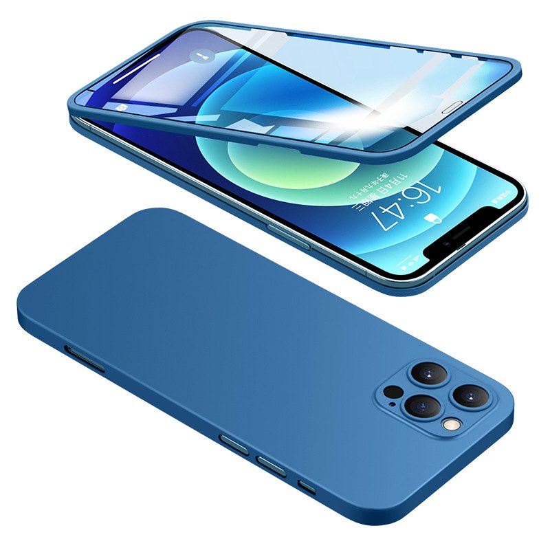POWERTECH θήκη & tempered glass 2.5D C-0005 για iPhone 12 Pro, μπλε 3128