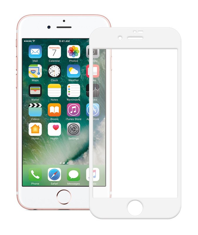 POWERECH empered Glass 5D Full Glue για iPhone 7, White 1116