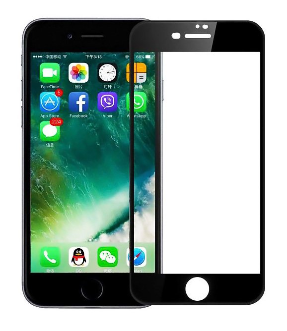 POWERTECH Tempered Glass 5D Full Glue  για iPhone 7 Plus, μαύρο 1118