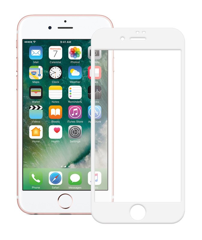 POWERECH empered Glass 5D Full Glue για iPhone 8, White 1120
