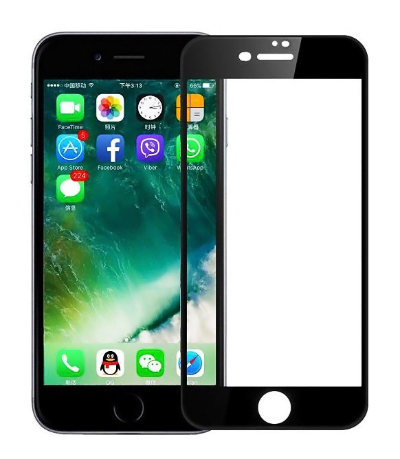 POWERECH empered Glass 5D Full Glue για iPhone 8 Plus, Black 1122