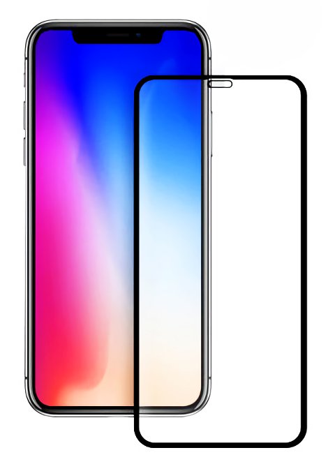 POWERECH empered Glass 5D Full Glue για iPhone XS, Black 1124