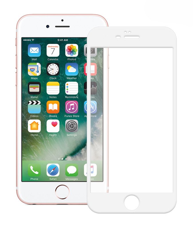 POWERECH empered Glass 5D Full Glue για iPhone 6 Plus, White 1152