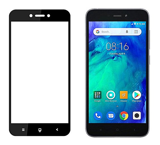 POWERECH empered Glass 5D Full Glue για Xiaomi Redmi Go, Black 1156