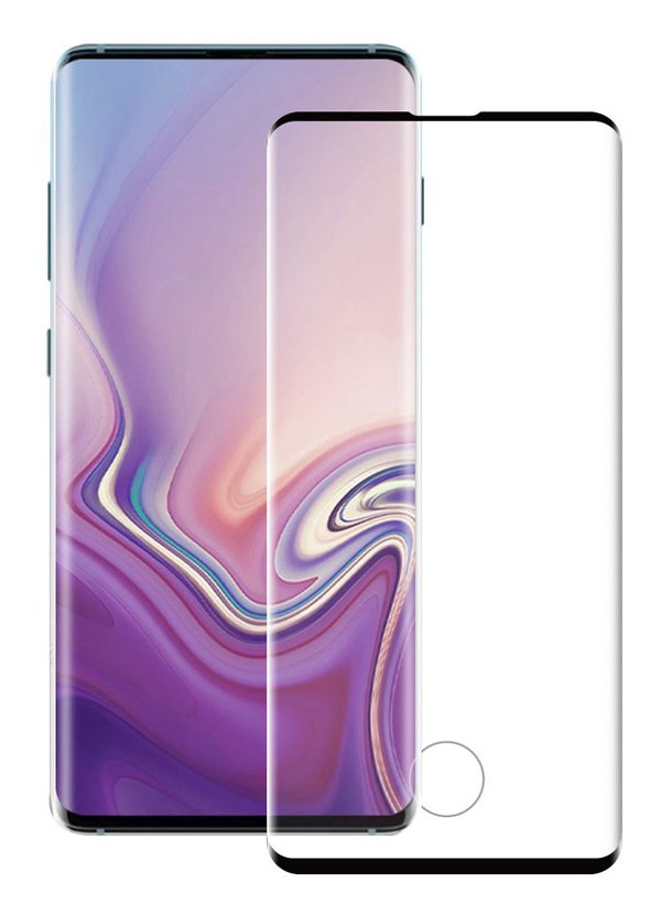 POWERECH empered Glass 3D, half glue, curved, Samsung S10 Plus, μαύρο 1157