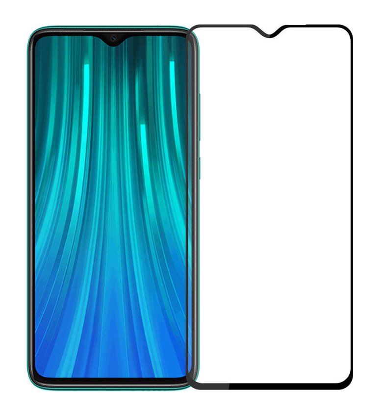 POWERECH empered Glass 5D, Full Glue, Xiaomi Redmi Note 8 Pro, μαύρο 1305