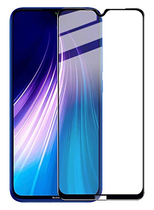 POWERECH empered Glass 5D, Full Glue, Xiaomi Redmi Note 8, μαύρο 1385