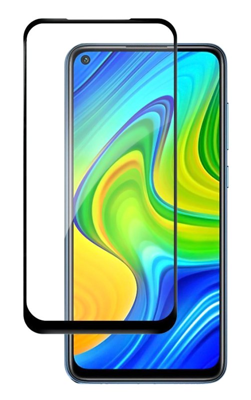 POWERECH empered Glass 5D, full glue, για Xiaomi Redmi Note 9, μαύρο 1696