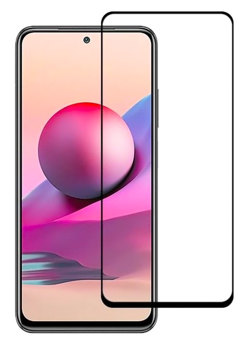 POWERTECH Tempered Glass 5D Full Glue , Xiaomi Note 10S, μαύρο 2641