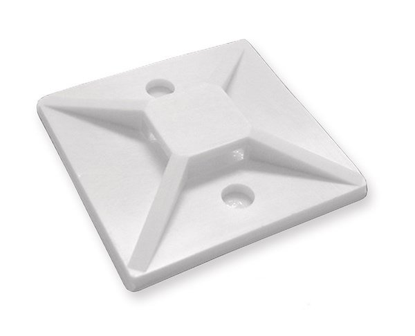POWERTECH αυτοκόλλητη βάση δεματικών , 30x30mm, 50τμχ, λευκό 863