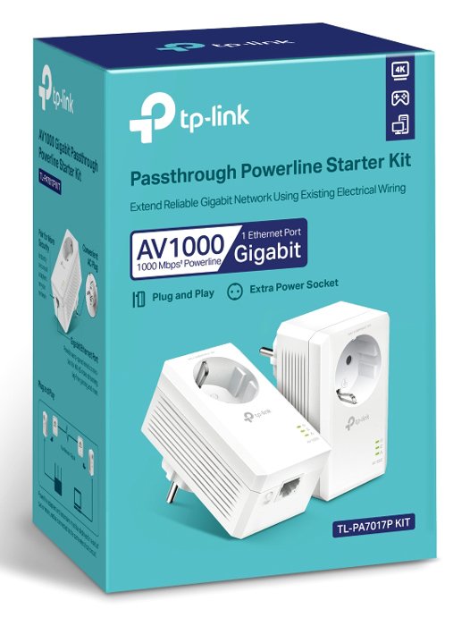 Powerline kit, Passthrough, AV1000 Gigabit, Ver. 4.0 2331 Ethernet