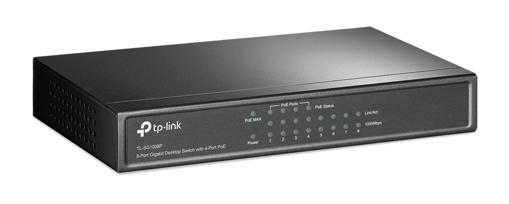 TP-LINK 8-Port Gigabit Desktop Switch , 4-Port PoE, Ver. 4.0 1011