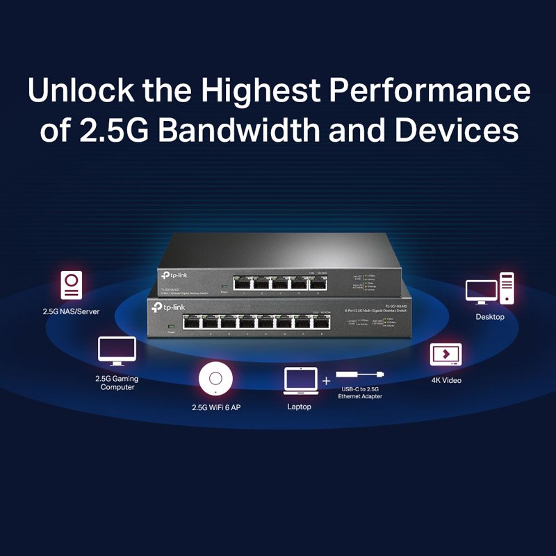 TP-LINK Multi-Gigabit Desktop Switch , 8-Port 2.5G, Ver. 1.0 3615 - Image 2