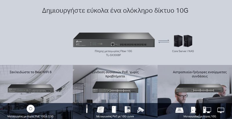 TP-LINK L2+ managed switch , 8-Ports 10Gbps SFP+, Ver. 1.0 3614 - Image 2