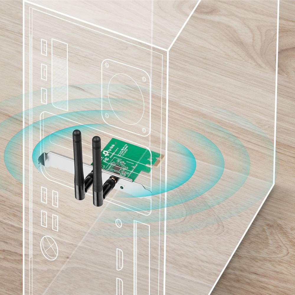 TP-LINK Ασύρματο N PCI Adapter , 300Mbps, WPA/WPA2, Ver. 1.0 1034 - Image 3