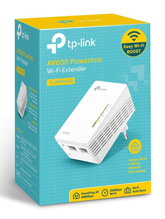 Wi-Fi Powerline Extender, AV600 300Mbps, Ver. 4.0 1729 Powerline